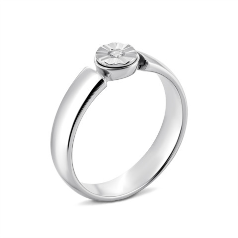 Серебряное кольцо с бриллиантом (900006-Ралм)