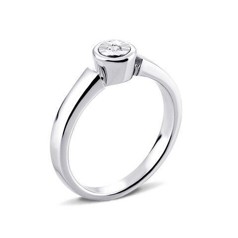 Серебряное кольцо с бриллиантом (900008-Ралм)