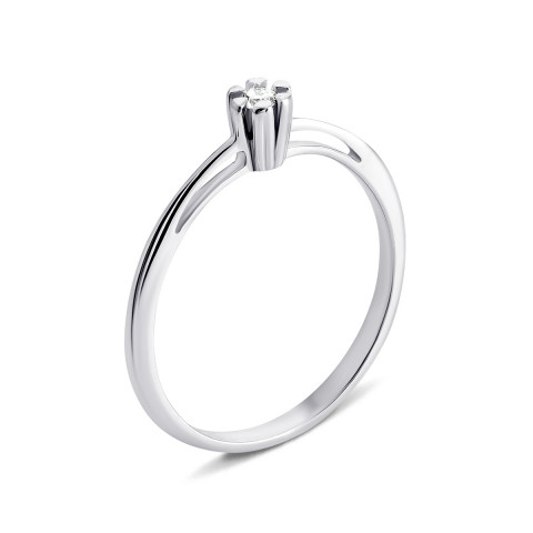 Серебряное кольцо с бриллиантом (СД-008р)