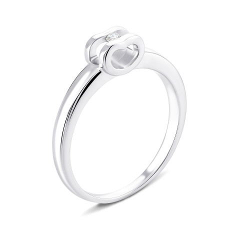 Серебряное кольцо с бриллиантом (СД-009р)