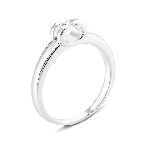 Серебряное кольцо с бриллиантом (СД-010р)