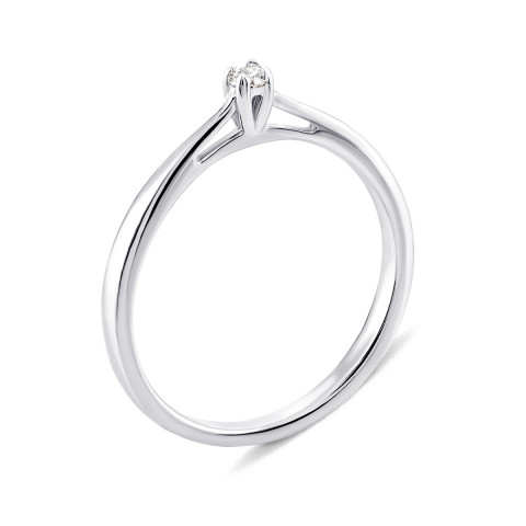 Серебряное кольцо с бриллиантом (СД-028р)