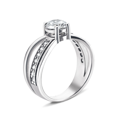 Серебряное кольцо с фианитами (10073)