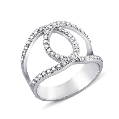 Серебряное кольцо с фианитами (10231)