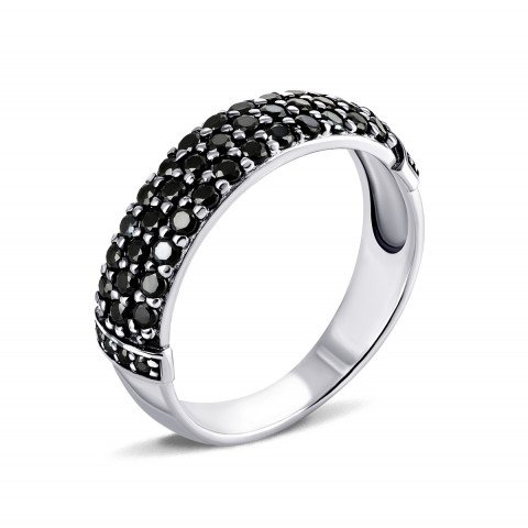 Серебряное кольцо с фианитами (10420ч)