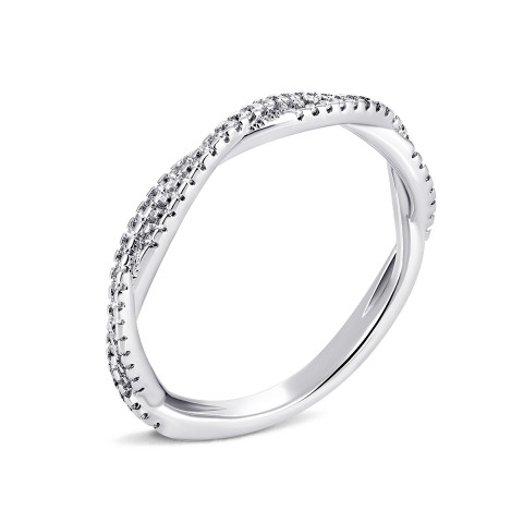 Серебряное кольцо с фианитами (10442)