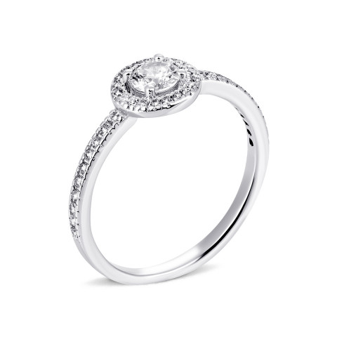 Серебряное кольцо с фианитами (10451)