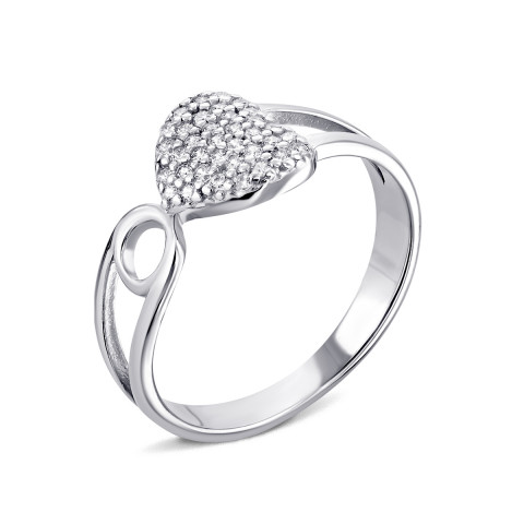 Серебряное кольцо с фианитами (10537)