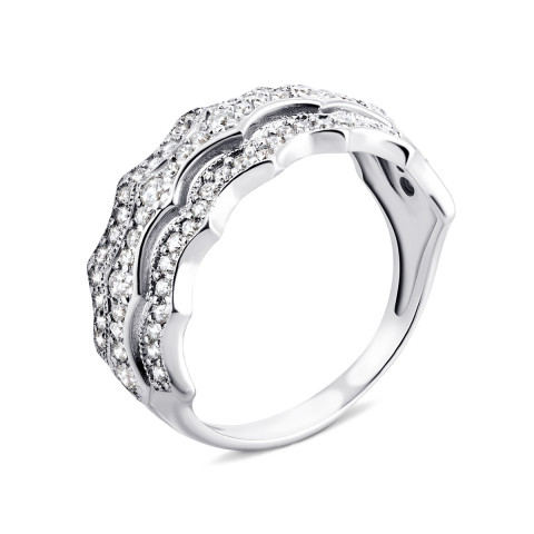 Серебряное кольцо с фианитами (1604/1р-CZ)