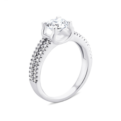 Серебряное кольцо с фианитами (1RI38987)
