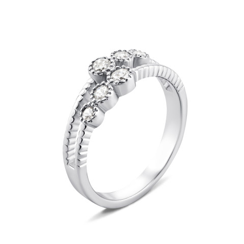 Серебряное кольцо с фианитами (1RI50409)
