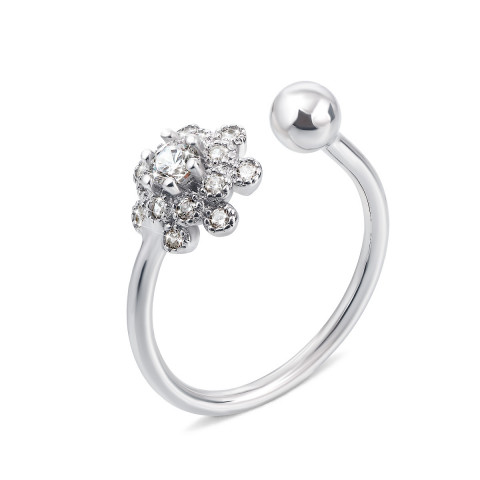 Безразмерное серебряное кольцо с фианитами (1RI54301/0-R)