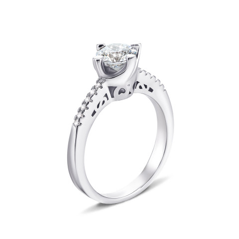 Серебряное кольцо с фианитами (1RI56610)