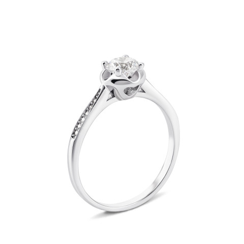 Серебряное кольцо с фианитами (1RI57449)