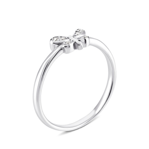 Серебряное кольцо Бантик с фианитами (1RI58667-R)