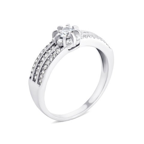 Серебряное кольцо с фианитами (1RI58690)