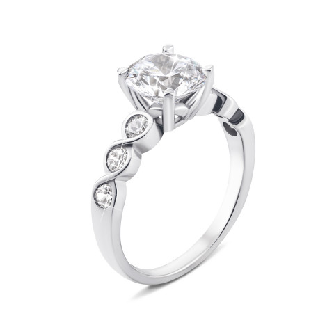 Серебряное кольцо с фианитами (1RI59505)
