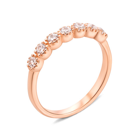 Серебряное кольцо с фианитами и позолотой (1RI59977/пз-R)