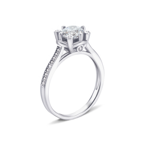 Серебряное кольцо с фианитами (1RI62545)