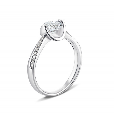 Серебряное кольцо с фианитами (1RI63341)