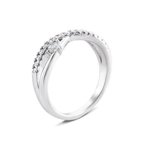 Серебряное кольцо с фианитами (1RI63429)