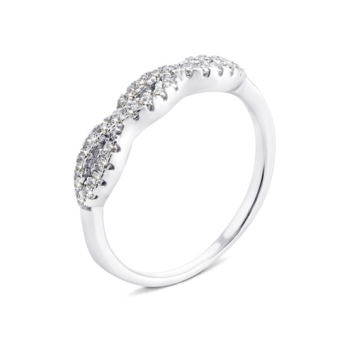 Серебряное кольцо с фианитами (1RI68389)