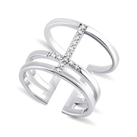 Серебряное кольцо с фианитами (500033-Р)