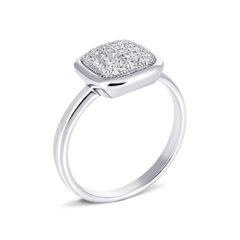 Серебряное кольцо с фианитами (562К.Rh)
