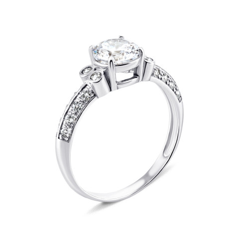 Серебряное кольцо с фианитами (71049б)