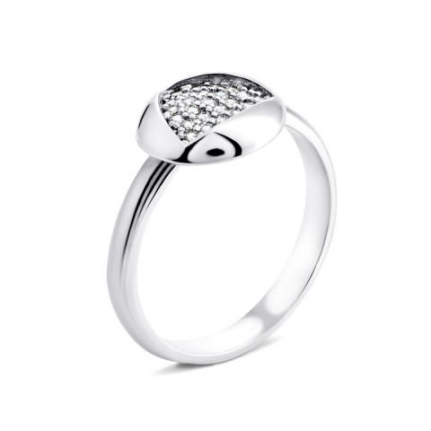 Серебряное кольцо с фианитами (717 K.Rh)