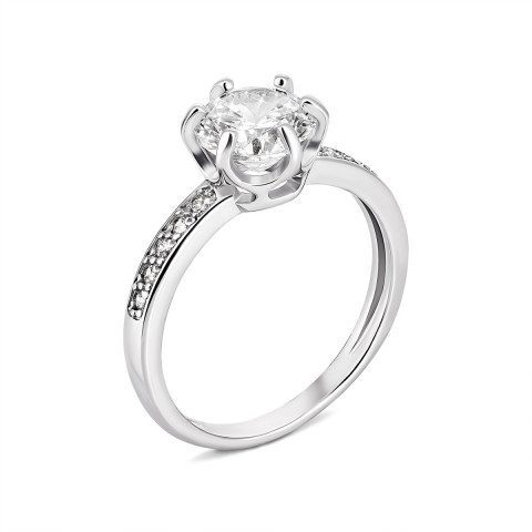Серебряное кольцо с фианитами (81049б)