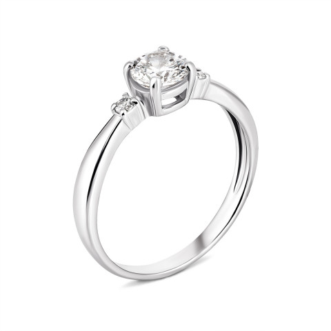 Серебряное кольцо с фианитами (81055б)