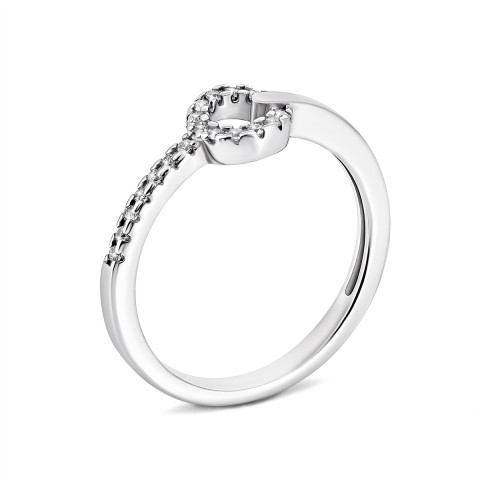 Серебряное кольцо с фианитами (81100б)