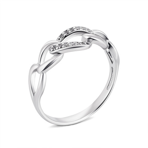 Серебряное кольцо с фианитами (81118б)
