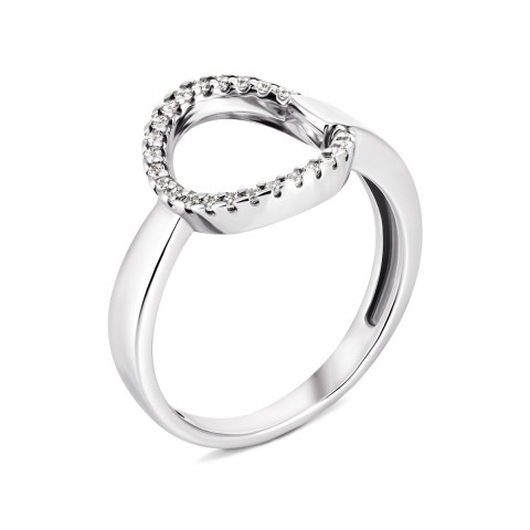 Серебряное кольцо с фианитами (81666б)