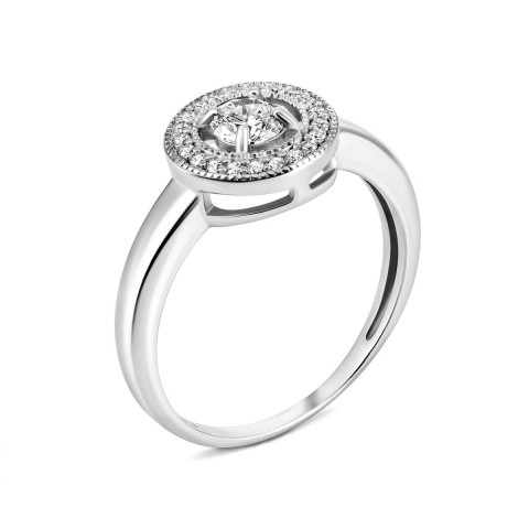 Серебряное кольцо с фианитами (824К.Rh)
