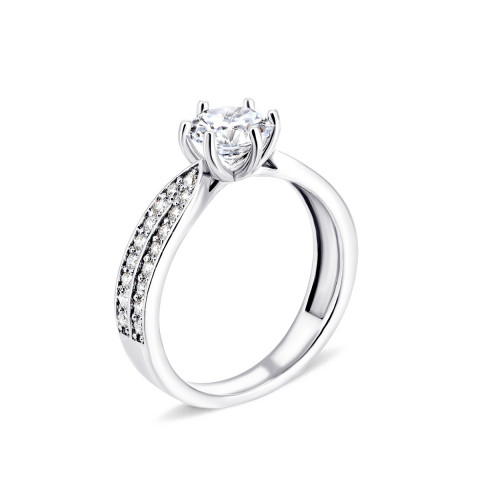 Серебряное кольцо с фианитами (910020б)