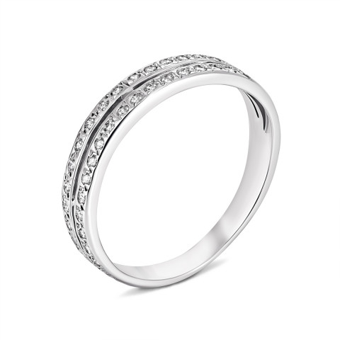 Серебряное кольцо с фианитами (910037б)