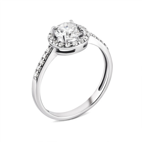 Серебряное кольцо с фианитами (910054б)