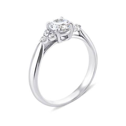 Серебряное кольцо с фианитами (910068б)