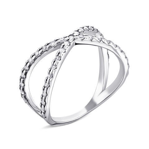 Серебряное кольцо с фианитами (910110б)