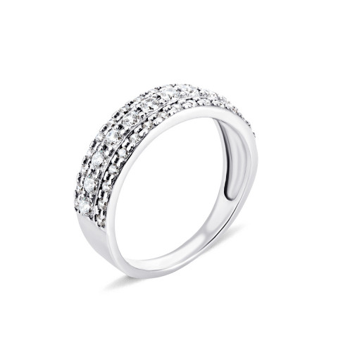 Серебряное кольцо с фианитами (910113б)