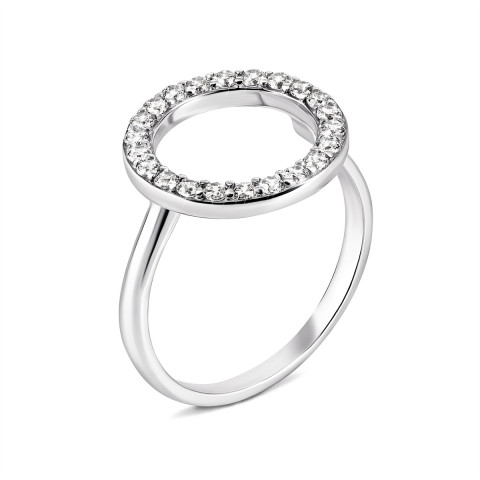 Серебряное кольцо с фианитами (910125б)