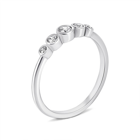 Серебряное кольцо с фианитами (910175б)