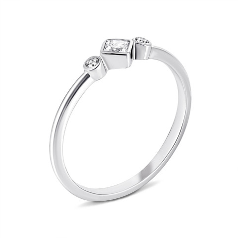 Серебряное кольцо с фианитами (910176б)