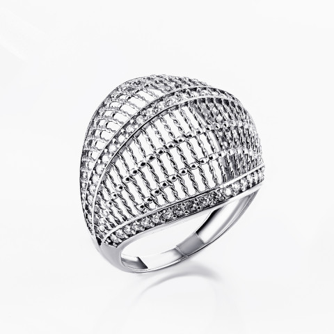 Серебряное кольцо с фианитами (AZ01068/107)