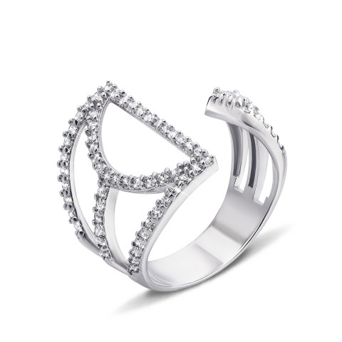 Фаланговое серебряное кольцо с фианитами (AZ01080/18)