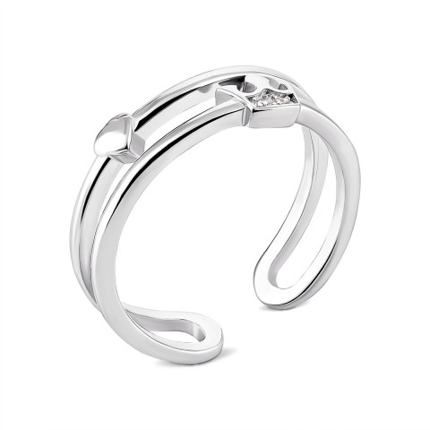 Серебряное кольцо с фианитами (К2Ф/1167)