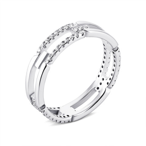 Серебряное кольцо с фианитами (К2Ф/1286)