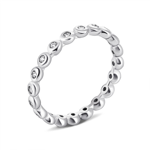 Серебряное кольцо с фианитами (К2Ф/1393)